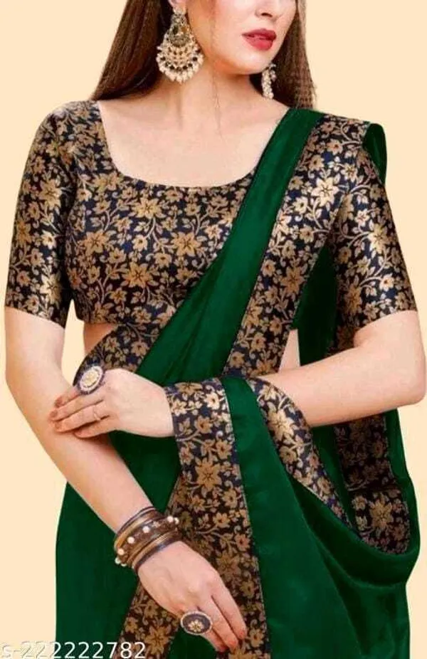 Green_Lycra_Blend_Dyed_Bollywood_Saree_For_Women