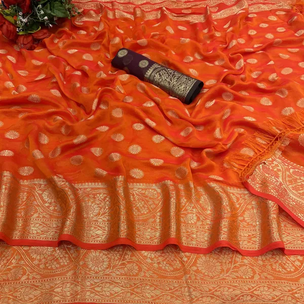Multicolor_Jacquard_Woven_Bollywood_Saree_For_Women