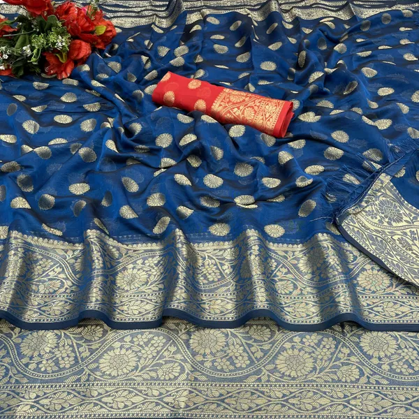 Multicolor_Jacquard_Woven_Bollywood_Saree_For_Women