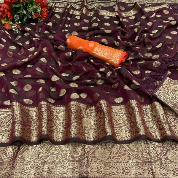 Multicolor_Jacquard_Woven_Bollywood_Saree_For_Women