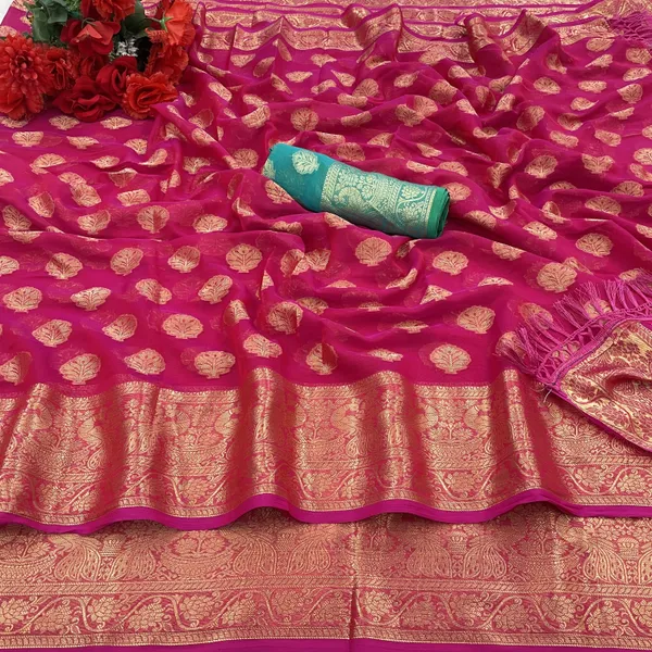 Multicolor_Jacquard_Woven_Bollywood_Saree_For_Women