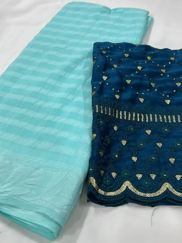 Blue_Georgette_Self_Design_Bollywood_Saree_For_Women