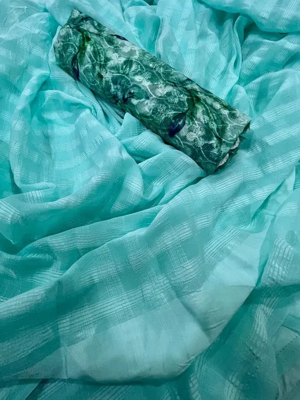 Blue_Georgette_Self_Design_Bollywood_Saree_For_Women