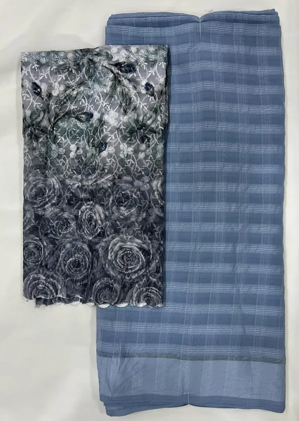 Blue_Georgette_Self_Design_Jamdani_Saree_For_Women