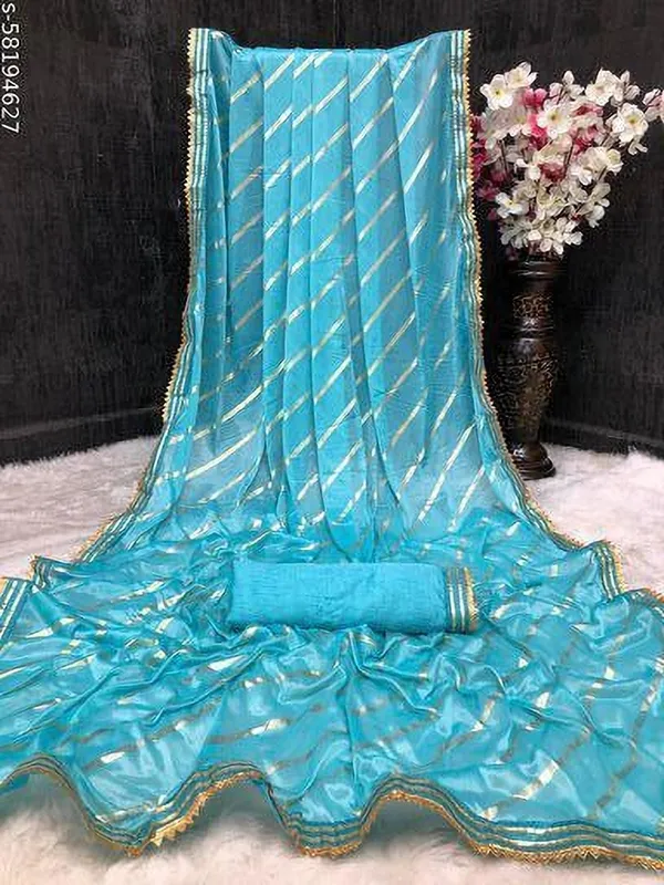 Light_Blue_Lycra_Blend_Printed_Daily_Wear_Saree_For_Women