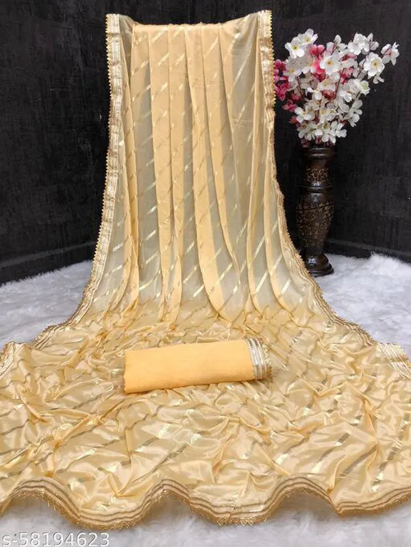 Cream_Lycra_Blend_Printed_Daily_Wear_Saree_For_Women