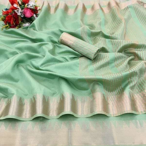 Light_Green_Jacquard_Self_Design_Banarasi_Saree_For_Women
