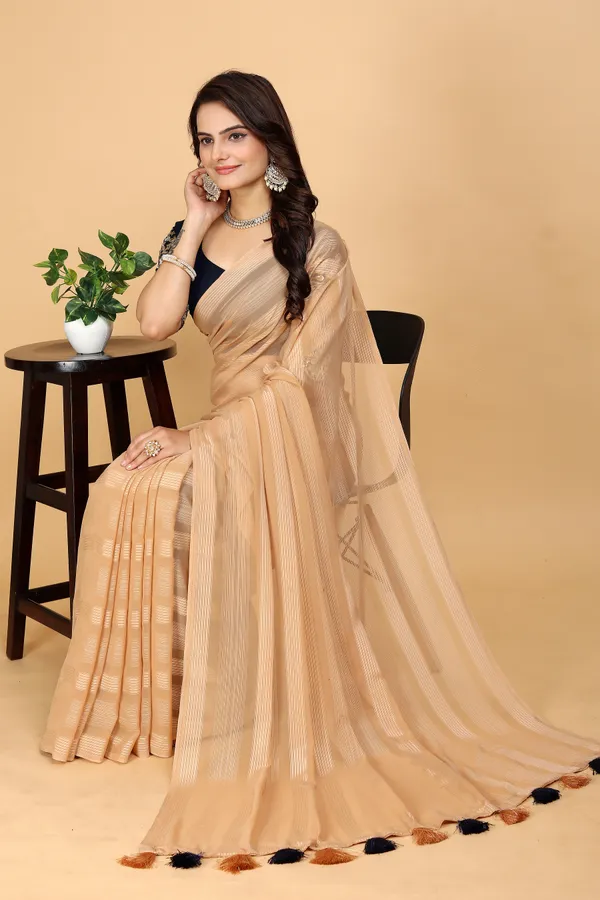 Beige_Georgette_Striped_Bollywood_Saree_For_Women