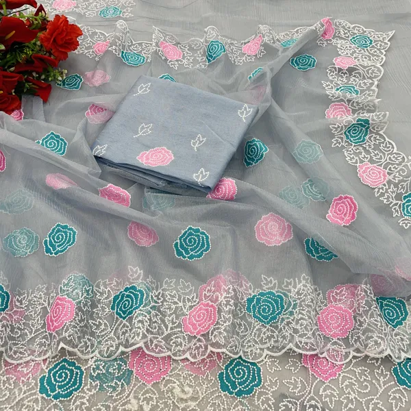 Grey_Organza_Embroidered_Bollywood_Saree_For_Women
