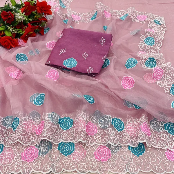 Pink_Organza_Embroidered_Bollywood_Saree_For_Women