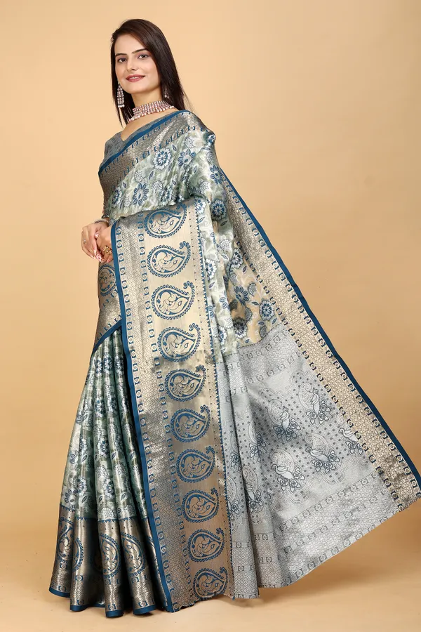 Dark_Blue_Tussar_Silk_Woven_Handloom_Saree_For_Women