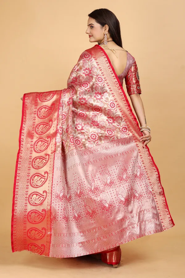 Red_Tussar_Silk_Woven_Handloom_Saree_For_Women