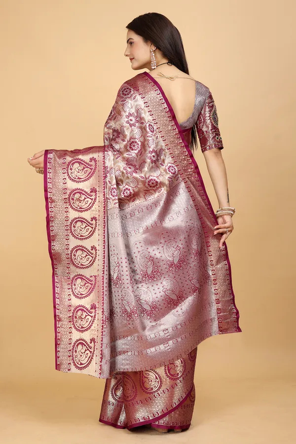 Purple_Tussar_Silk_Woven_Handloom_Saree_For_Women