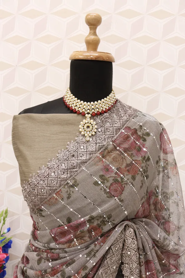 Brown_Lycra_Blend_Digital_Print_Bollywood_Saree_For_Women