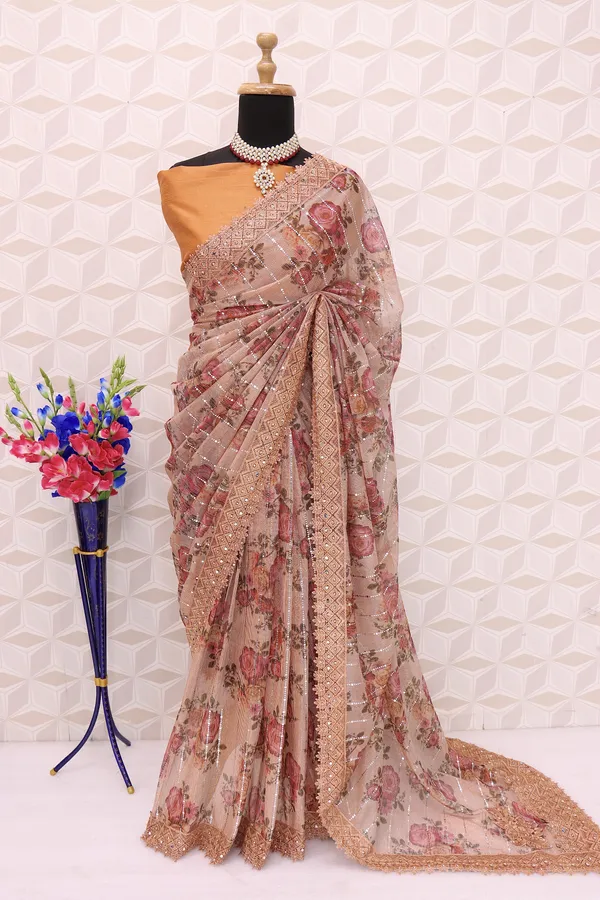 Cream_Lycra_Blend_Digital_Print_Bollywood_Saree_For_Women