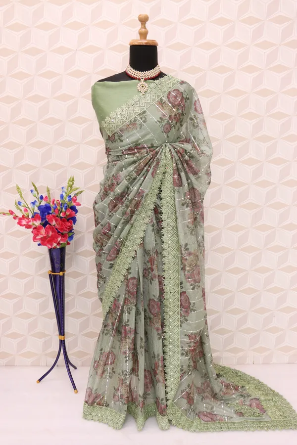 Light_Green_Lycra_Blend_Digital_Print_Bollywood_Saree_For_Women