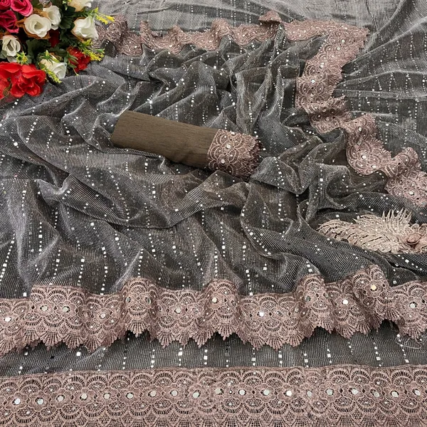 Brown_Lycra_Blend_Digital_Print_Bollywood_Saree_For_Women