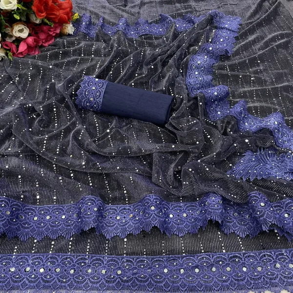 Dark_Blue_Lycra_Blend_Digital_Print_Bollywood_Saree_For_Women