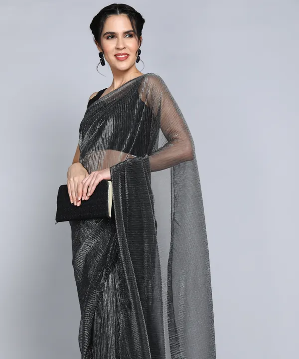 Black_Lycra_Blend_Dyed_Bollywood_Saree_For_Women