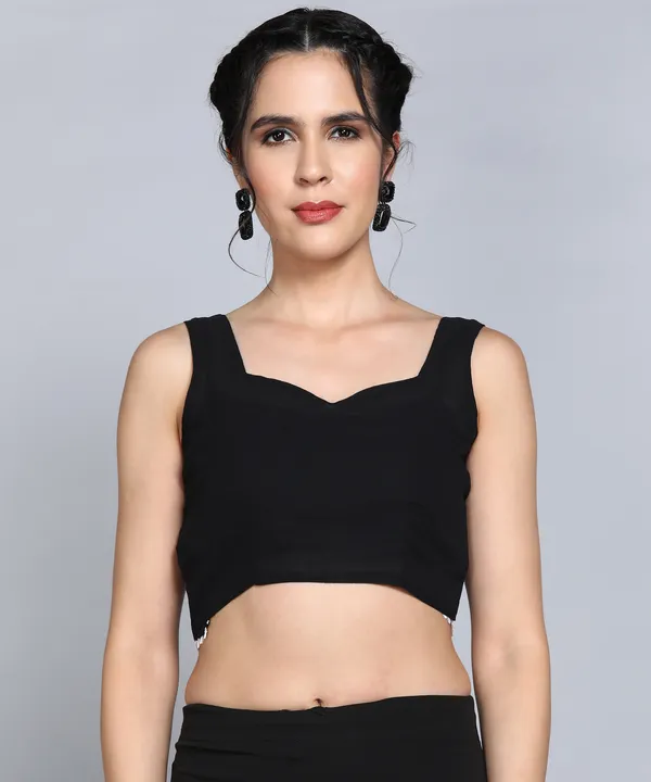 Black_Lycra_Blend_Dyed_Bollywood_Saree_For_Women