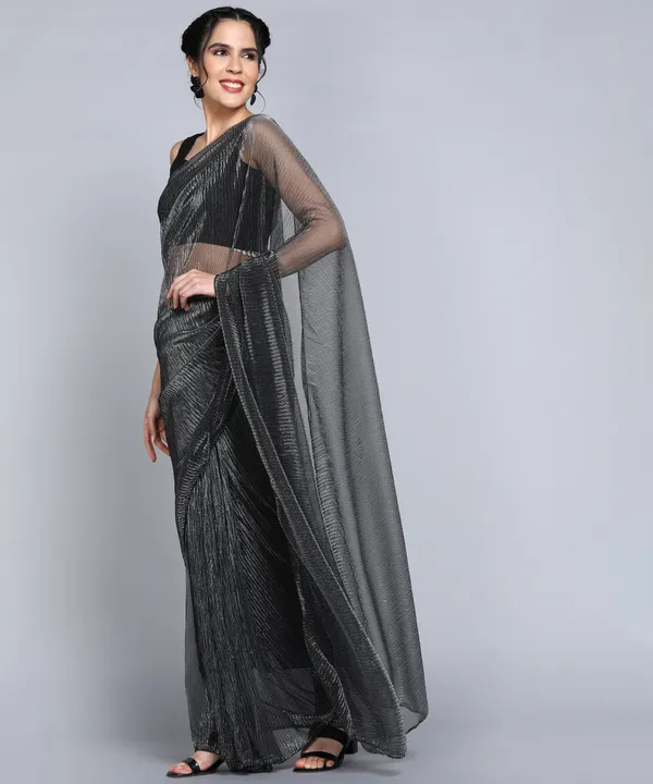 Black_Lycra_Blend_Dyed_Bollywood_Saree_For_Women