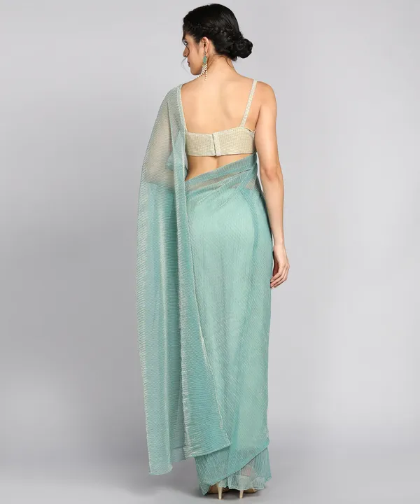 Blue_Lycra_Blend_Dyed_Bollywood_Saree_For_Women
