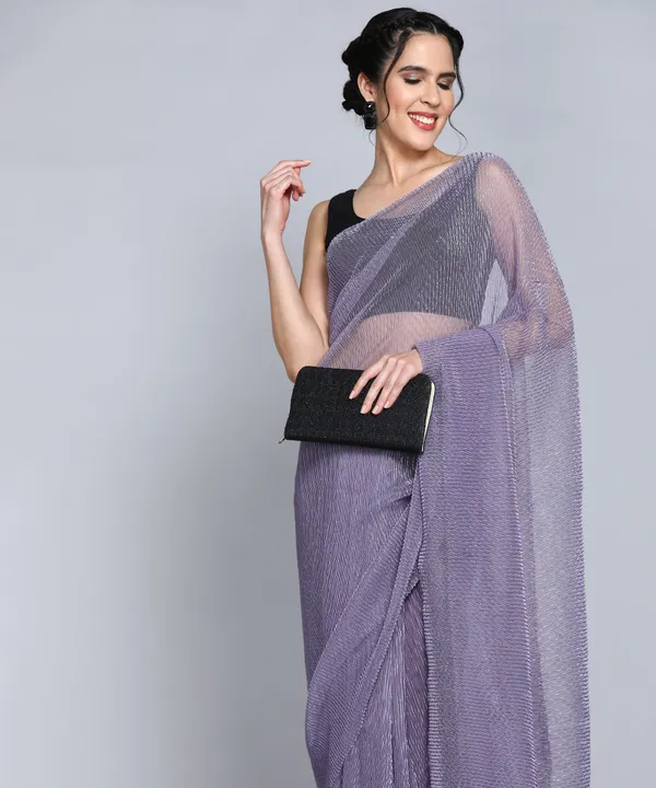 Purple_Lycra_Blend_Dyed_Bollywood_Saree_For_Women