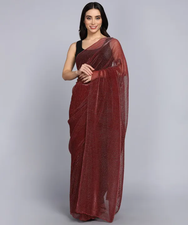 Maroon_Lycra_Blend_Dyed_Bollywood_Saree_For_Women