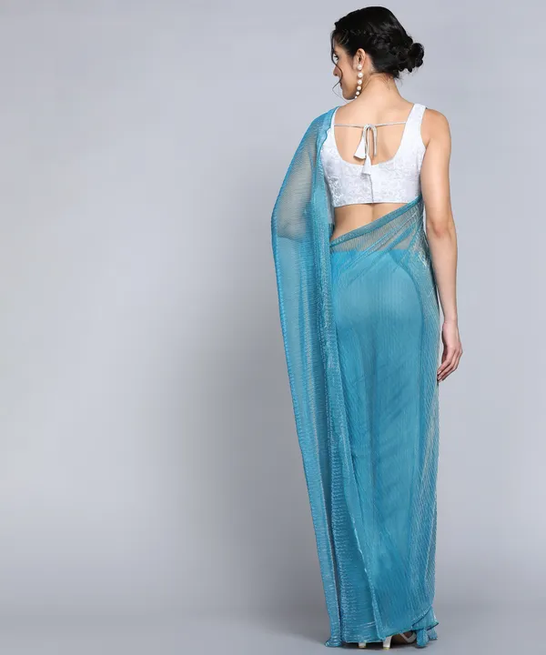 Blue_Lycra_Blend_Dyed_Bollywood_Saree_For_Women