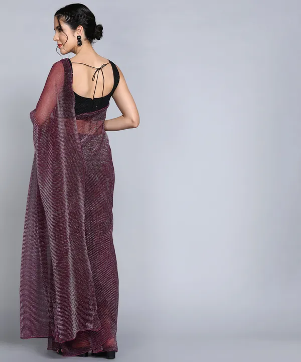 Purple_Lycra_Blend_Dyed_Bollywood_Saree_For_Women