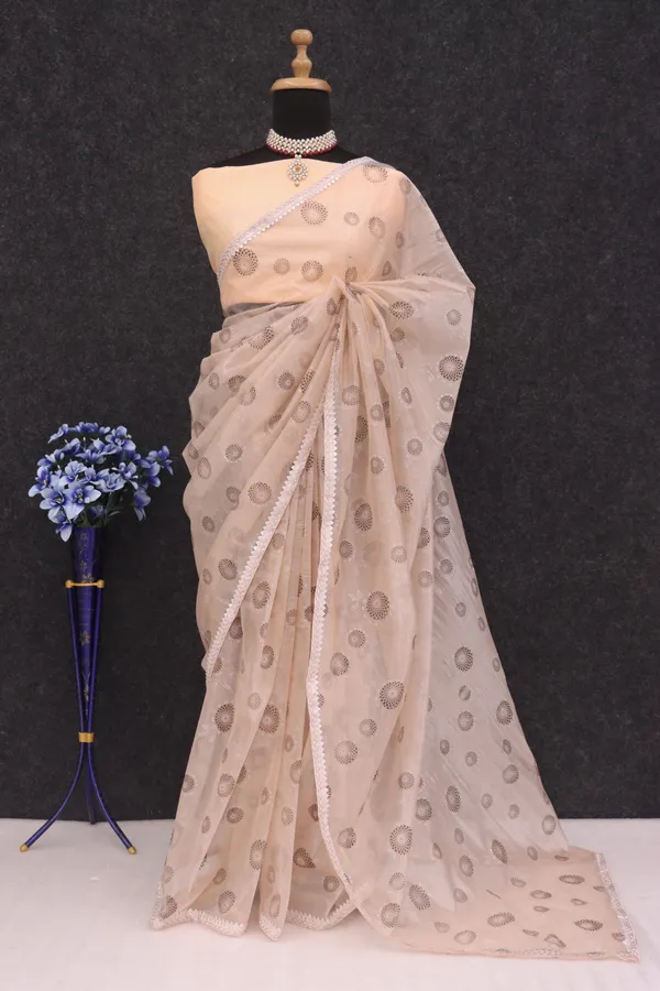 Cream_Organza_Dyed_Bollywood_Saree_For_Women