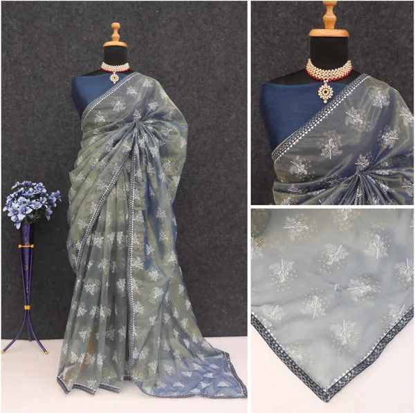 Blue_Organza_Printed_Bollywood_Saree_For_Women