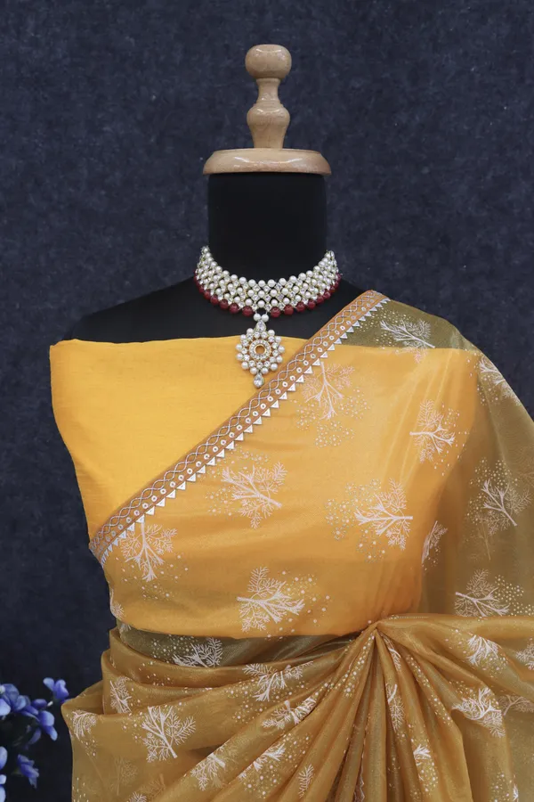 Gold_Organza_Printed_Bollywood_Saree_For_Women
