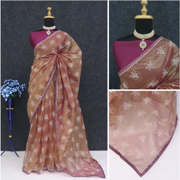 Purple_&_Brown_Organza_Printed_Bollywood_Saree_For_Women