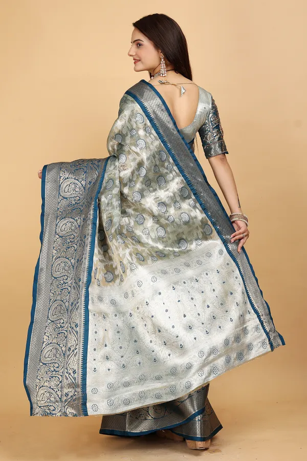 Dark_Blue_Tussar_Silk_Woven_Handloom_Saree_For_Women