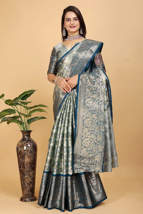 Dark_Blue_Tussar_Silk_Woven_Handloom_Saree_For_Women
