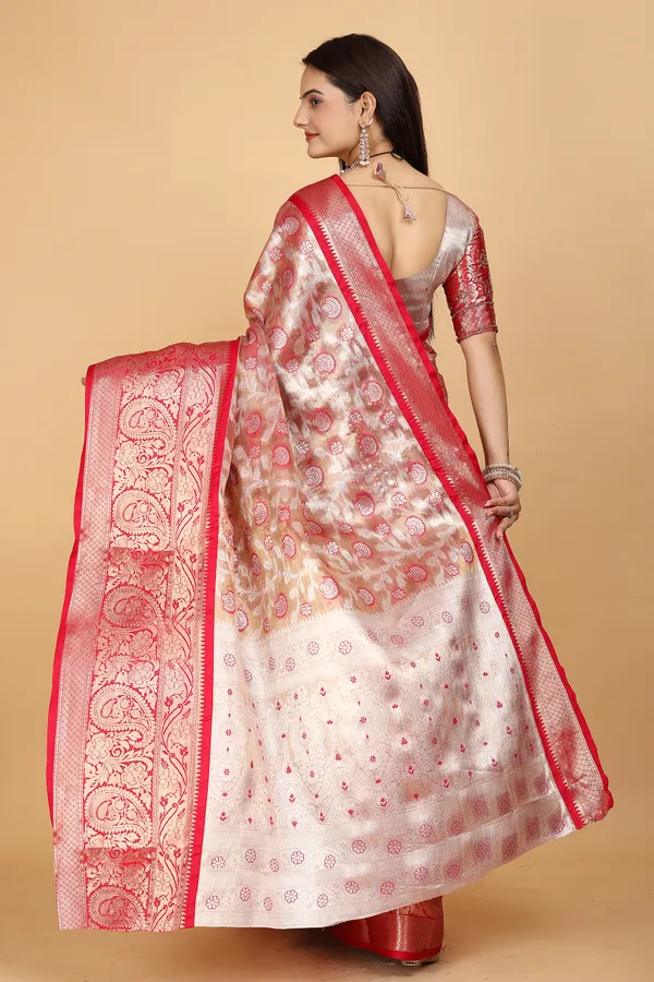 Red_Tussar_Silk_Woven_Handloom_Saree_For_Women