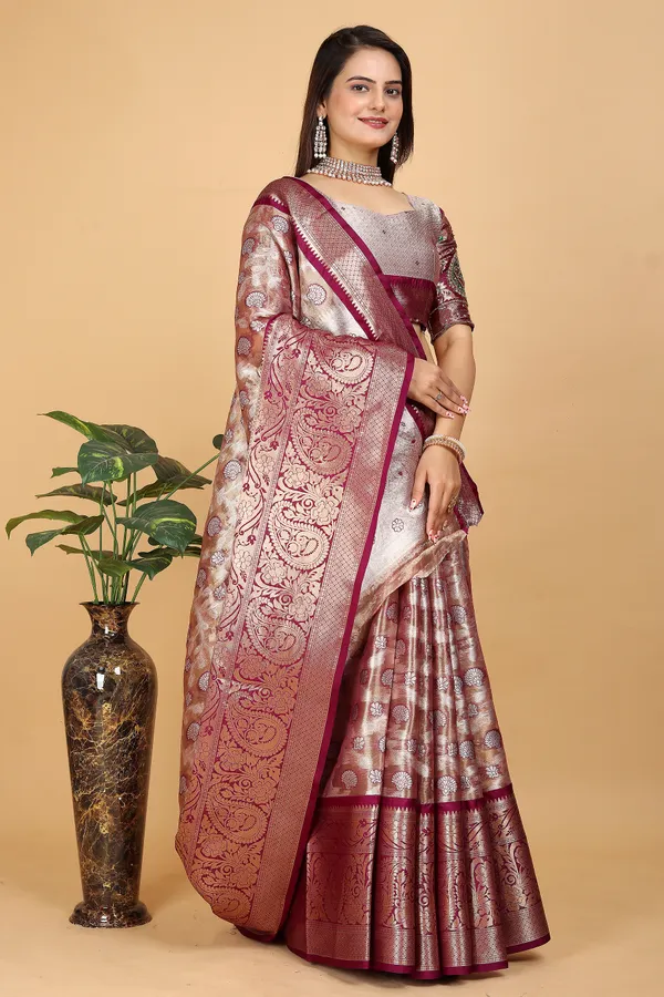 Purple_Tussar_Silk_Woven_Handloom_Saree_For_Women