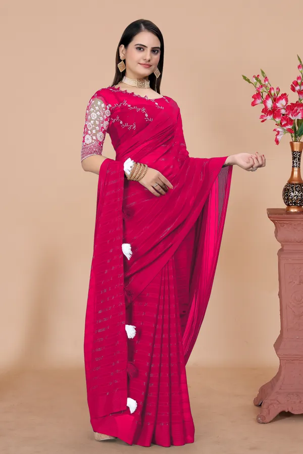 Pink_Georgette_Self_Design_Bollywood_Saree_For_Women