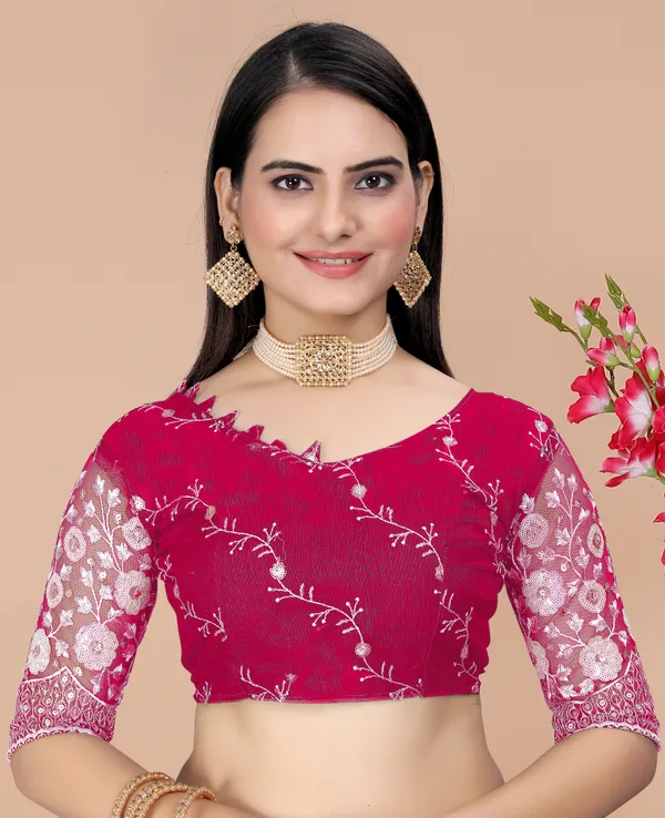 Pink_Georgette_Self_Design_Bollywood_Saree_For_Women