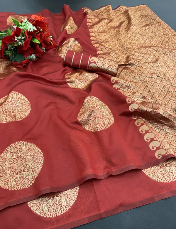 Maroon_Cotton_Blend_Woven_Daily_Wear_Saree_For_Women