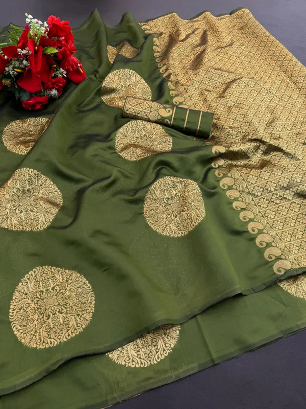 Green_Cotton_Blend_Woven_Daily_Wear_Saree_For_Women