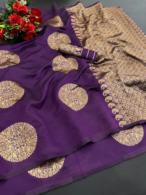 Purple_Cotton_Blend_Woven_Daily_Wear_Saree_For_Women