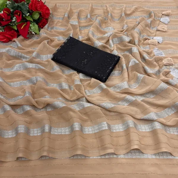 Beige_Chiffon_Self_Design_Bollywood_Saree_For_Women