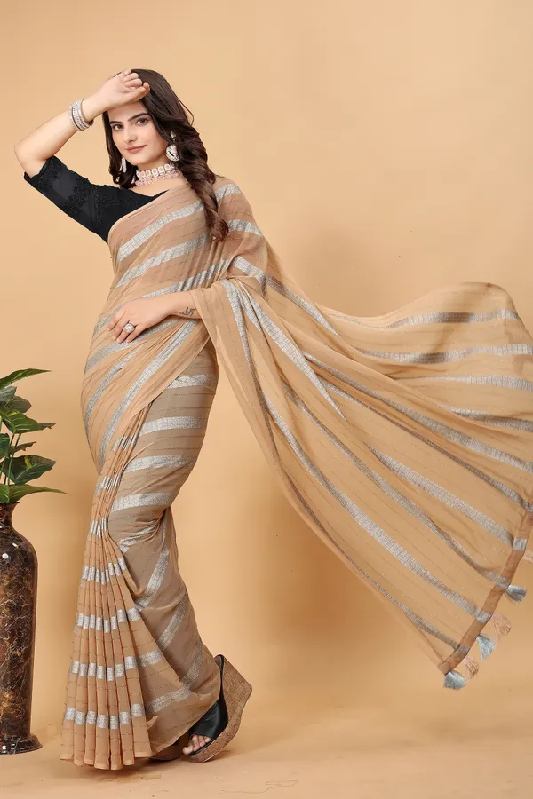 Beige_Chiffon_Self_Design_Bollywood_Saree_For_Women