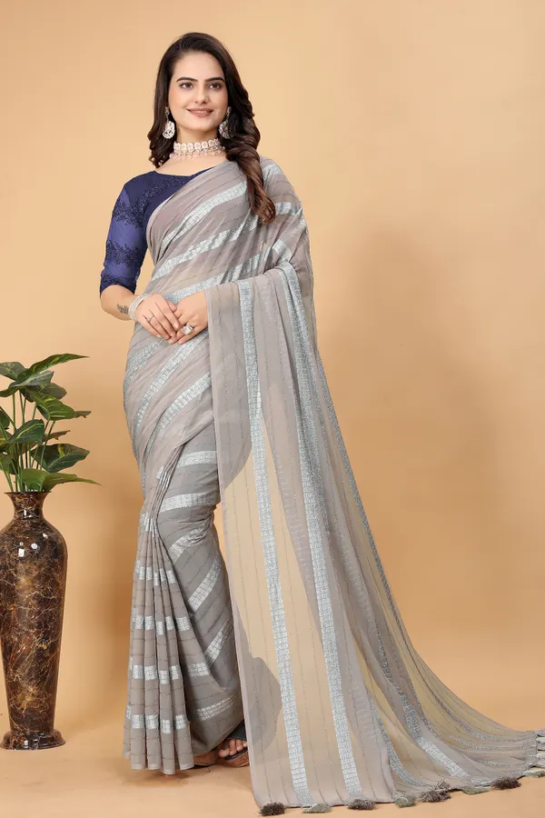 Grey_Chiffon_Self_Design_Bollywood_Saree_For_Women