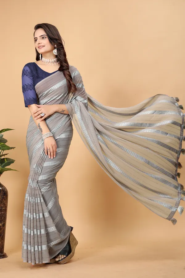 Grey_Chiffon_Self_Design_Bollywood_Saree_For_Women