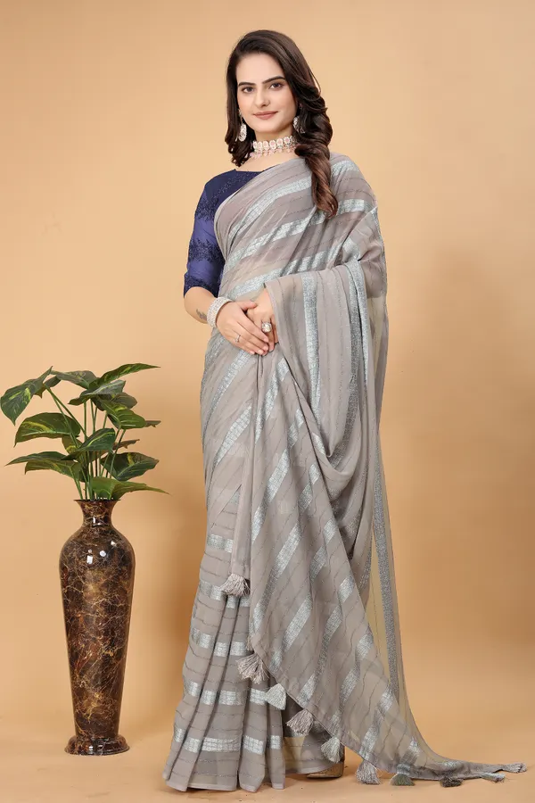 Grey_Chiffon_Self_Design_Bollywood_Saree_For_Women