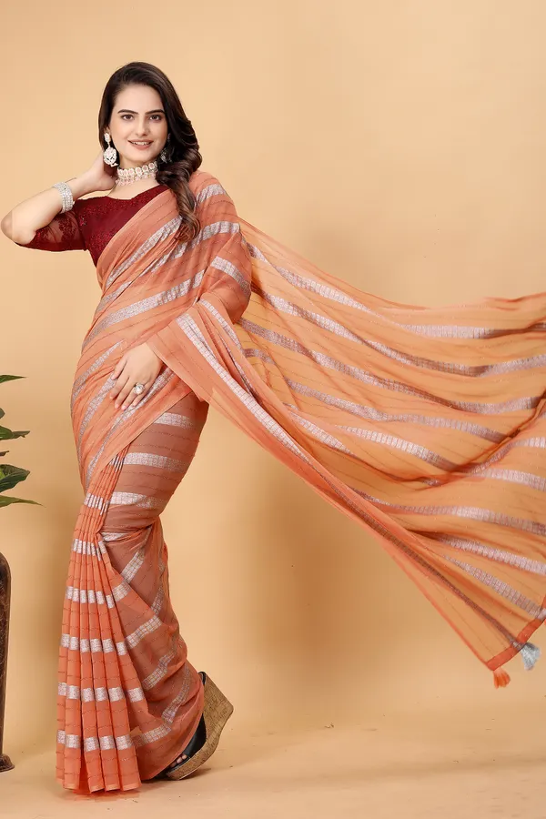 Cream_Chiffon_Self_Design_Bollywood_Saree_For_Women