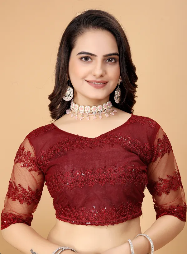 Cream_Chiffon_Self_Design_Bollywood_Saree_For_Women